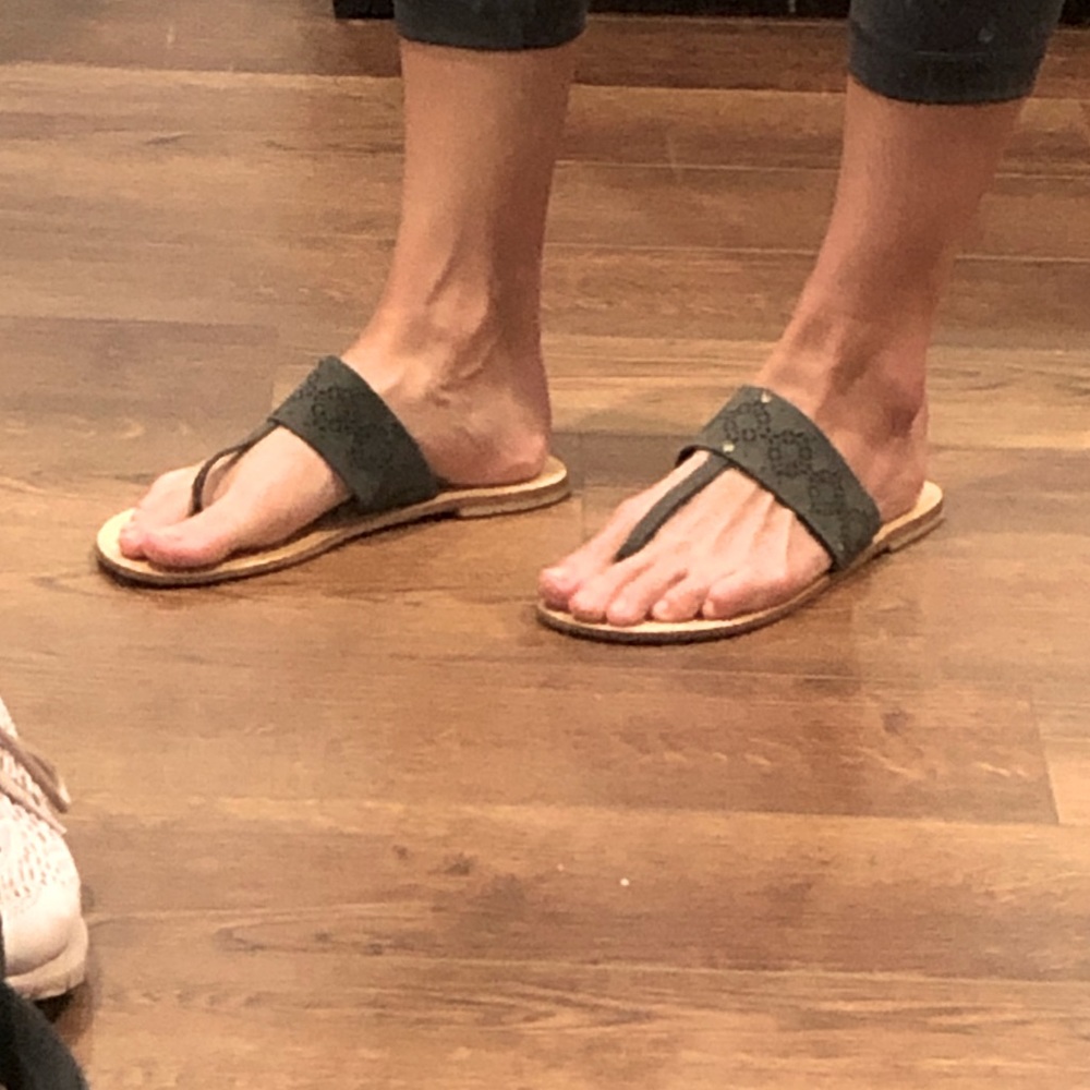 Sophia Milano navy leather sandals - 8